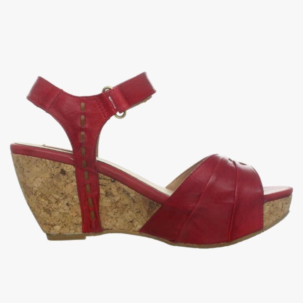 Miz Mooz Red Wedge Sandals